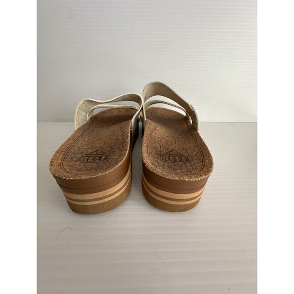 REEF Cushion Vista Hi Vegan Leather Two Strap Platform Sandal Women's 7.5 - Picture 6 of 9